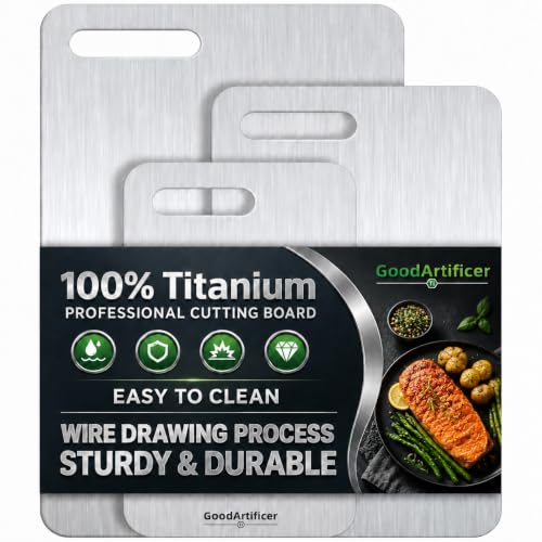 Set Of Three Pure Titanium Cutting Boards In Different Sizes