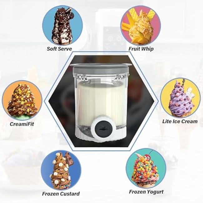 2 Pack Pint Containers Replacement for Ninja Swirl Ice Cream & Soft Serve Makers, 16oz Creami Swirl Pints and Lids Compatible with NC700 NC701 Series, BPA-Free & Dishwasher Safe