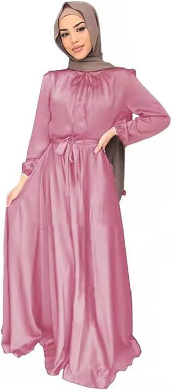 Muslim Chiffon Cardigan for Women Open Front Kaftan Dubai Abaya Dress Loose Islamic Long Dress