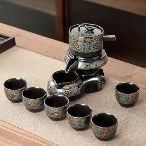 Juego de té kungfu semi-automático rotativo para regalos de negocios 5