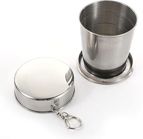 GANPUB Folding Camping Mug with Keychain
