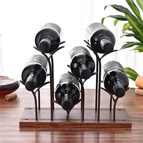 Soporte para Botellas Pequeño de Madera y Metal miniatura 5