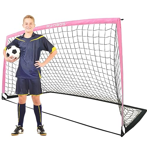 RUNBOW 9x5 ft Kids & Adult Soccer Goal with Carry Bag