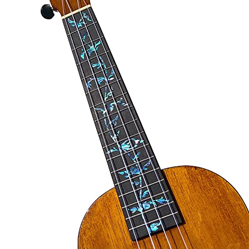 Image of Fretboard Markers Inlay Stickers Decals for Concert Ukulele - Tree of Life - Abalone Blue,UKF-262TB-T