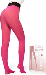 UISLII Fleece Lined Tights Women, Warm Pantyhose leggings Women,Fake Translucent Thermal Skin Colored Tights for Winter