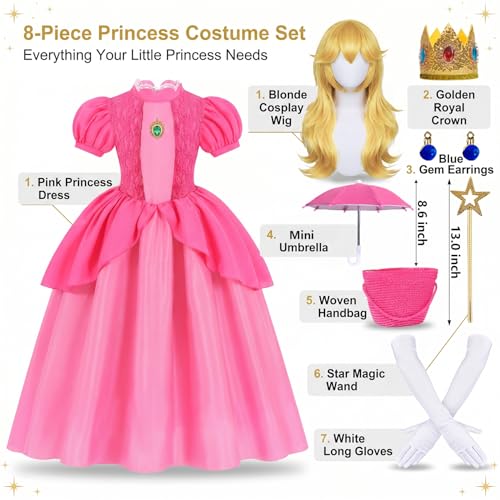 Disfraz rosa princesa para niñas con accesorios miniatura 2