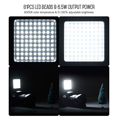 Docooler Andoer W81 Mini Câmera Interlock Led Painel De Luz 6.5 W Dimmable 6000 K Filmadora Lâmpada