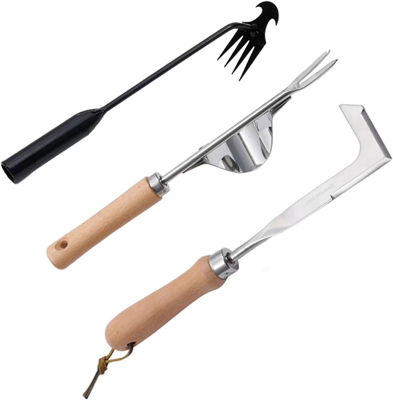 THE WHITE SHOP 3 Pack Weed Puller Tool, Manual Hand Weeder Paver, Crack Weeder, Stainless Steel Crevice Weeding Digger Tool, Paving Brick Moss Removal, L-Shape Gardening Crack Sickle