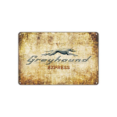 Greyhound Express Terminal Bus Travel Vintage Retro Metal Wall Decor Art Shop Man Cave Aluminum 8"x12" Sign
