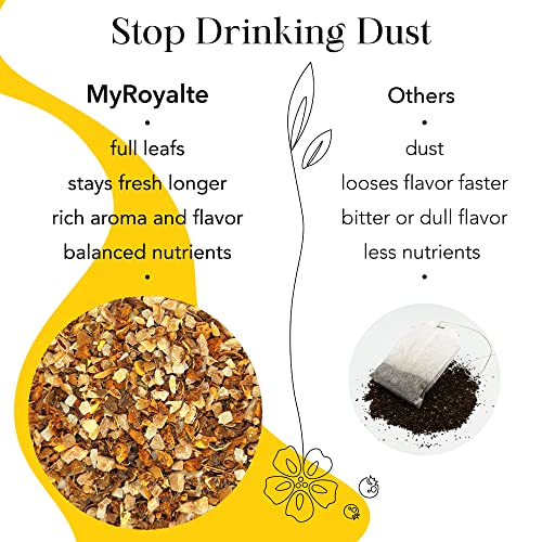 Myroyalte - 5 Oz - 45 Cups White Organic Loose Leaf Tea In A Beautiful Tea Tin, Loose Leaf Organic White Tea - Perfect Gifts For Tea Lovers, Organic White Tea With Citrus And Mint Notes #TOP2