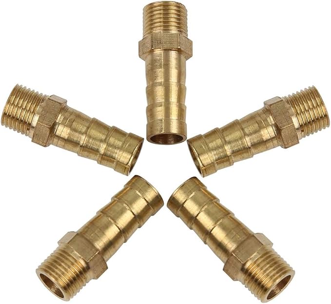5 szt. 8 mm wąż ID X 1/8'' NPT męska rura samochód mosiężny wąż ogon barb złącze do łącznika powietrza wody paliwa rury
