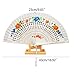 hejhncii Spanish Double Sided Painted Folding Fan Wedding Birthday Holiday Festival Fashion Fan