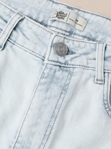 Image of The Souled Store Straight-Fit Denim: Men and Boys Cotton Blend Straight Fit Cargo Pockets Lightweight Everyday All-Season Denim Jeans