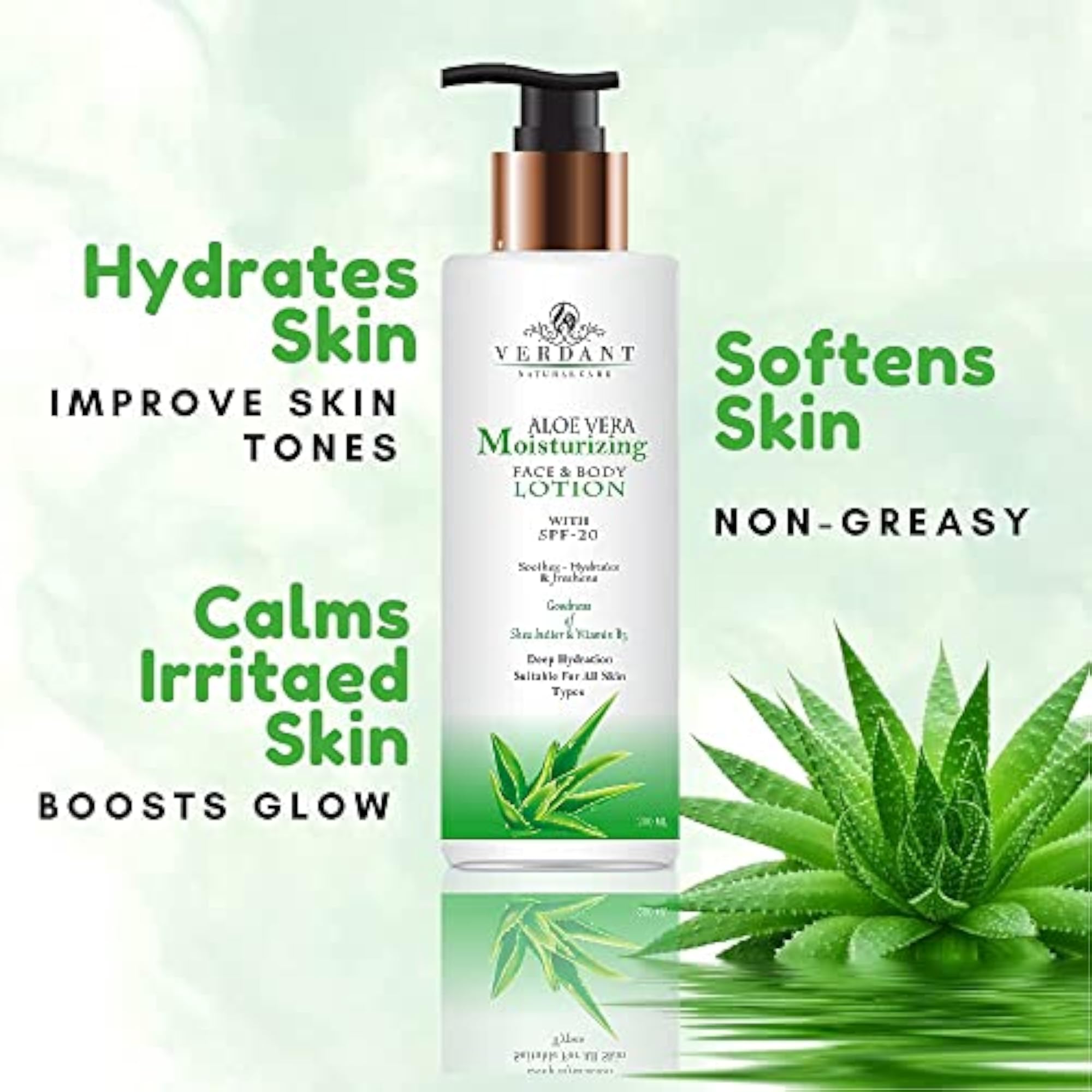 Aloe Vera Body Lotion with SPF 20 & Face Cream Combo Pack