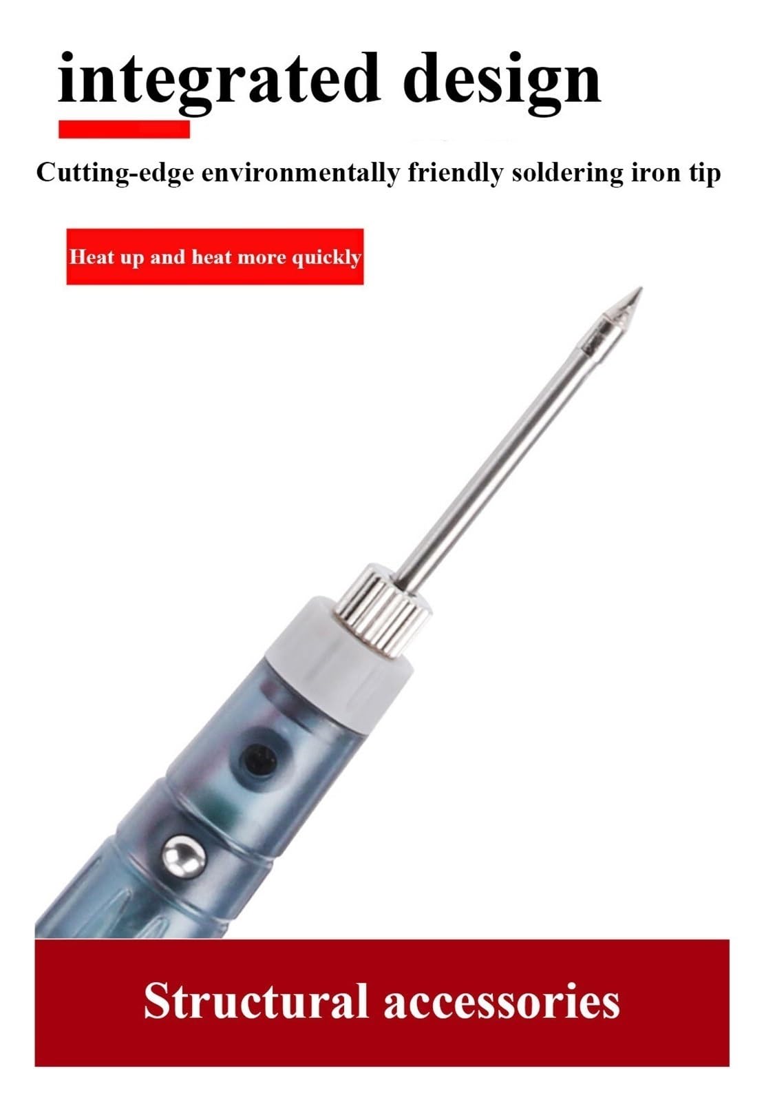 Kit de soldador, Soldador USB portátil, herramientas de calefacción eléctrica retrabajo con pistola de soldadura con mango de luz indicadora, herramienta de reparación para metal, electricidad, bricol