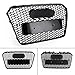 Front Bumper Grille Compatible with 2013-2016 Au*di A5 S5 B8.5 Facelift RS S-Line Honeycomb Mesh Grille Gloss Black with Ring Holder