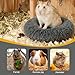 LAIRIES Guinea Pigs Bed Small Animal Bedding Donut-Shaped Burrowing Pet Bed Soft and Warm Hideaway with Spandex and Fleece Bottoms Cozy Carrier, Cage Accessories