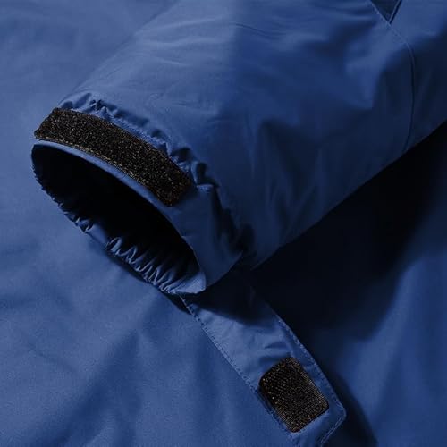 DAFENP Chaqueta de Esquí Impermeable Hombre Lana Cazadora Montaña Snowboard Invierno Cálida Antiviento Abrigos con Capucha Desmontable Exterior CFY815M-DenimBlue-M - imagen 5