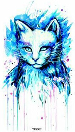 GGSELL Blue cat temporary tattoo