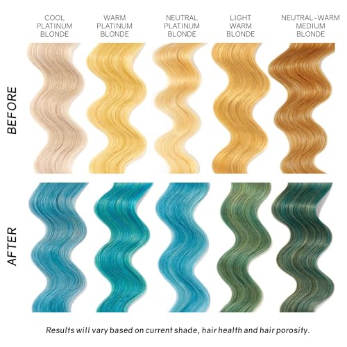 Image of OVERTONE Color Depositing Treatment Hair Mask, Vibrant Teal, 8 oz | Semi Permenant & Nourishing Coloring Conditioner for All Hair Types, Contains Shea Butter & Coconut Oil, Vegan & Cruelty-Free