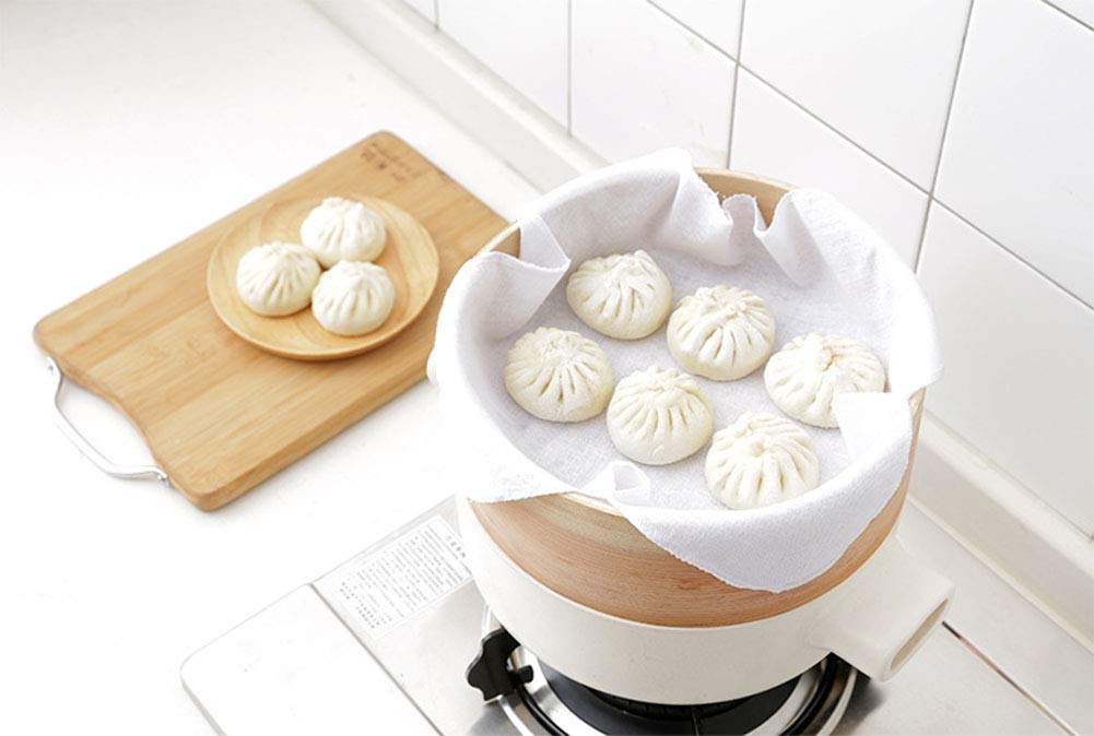 WOIWO5 PCS Steamed Bun Mat Non Stick Steamed Bun Mat Round Drawer Cloth Steamed Dumplings Home With Cotton Gauze Steamed Cloth