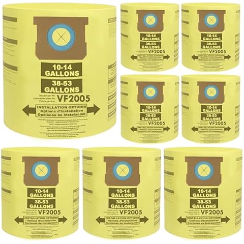 Yonice 8 Pack Vacuum Bags Compatible for Shop Vac 10-14 Gallon Bag, Type F- 9066233 90662; Type I 90672 9067233 VF2005, Disposable Fine Dust Collection Bags Cover