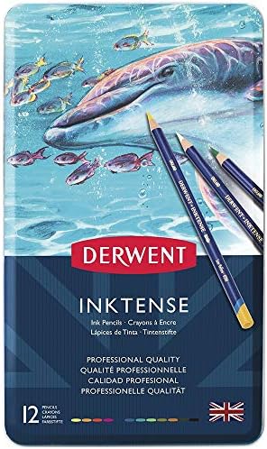 Derwent Inktense Pencil Set, Assorted Color, 12-Tin - Amazon.com