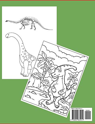 The Ultimate Dinosaur Coloring Book for Kids Ages 4-8: Awesome Gift for Boys & Girls, 50+ Dinosaurs