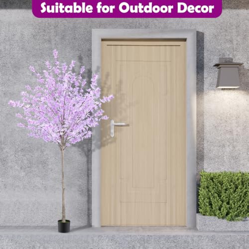 6ft Artificial Winter Jasmine Tree, Faux Forsythia Plant with Cement Base - image 7