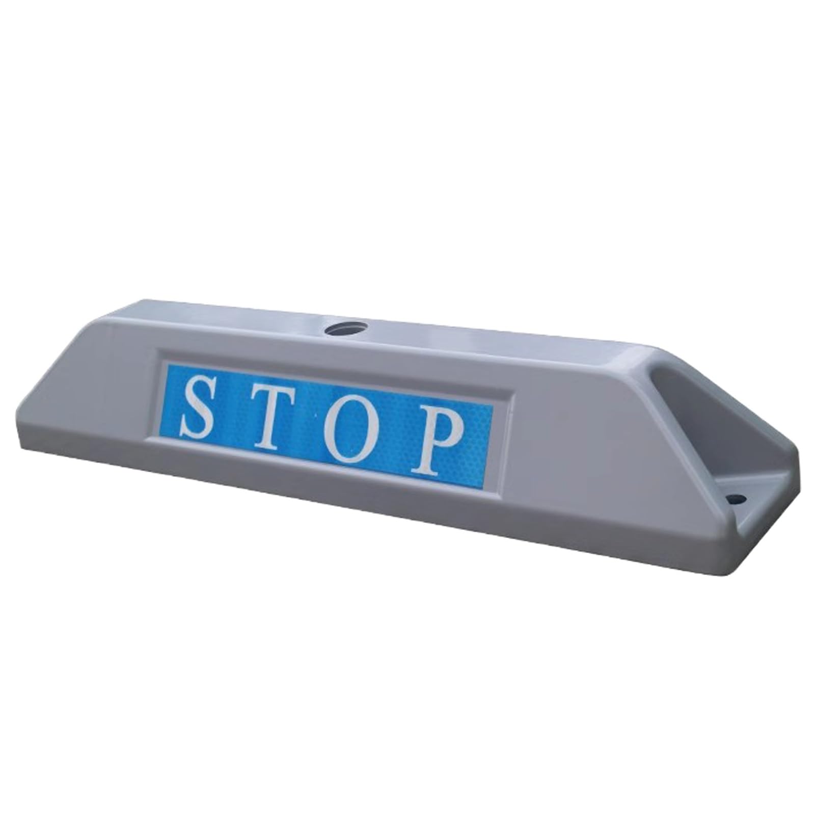 Calzos Autocaravana, Rampas para Coche, Tope de Aparcamiento para Vehículos Fabricado en Aleación de Aluminio, Freno de Rueda con Logotipo Reflectante, para Entrada de Vehículos, Garaje(Gray)