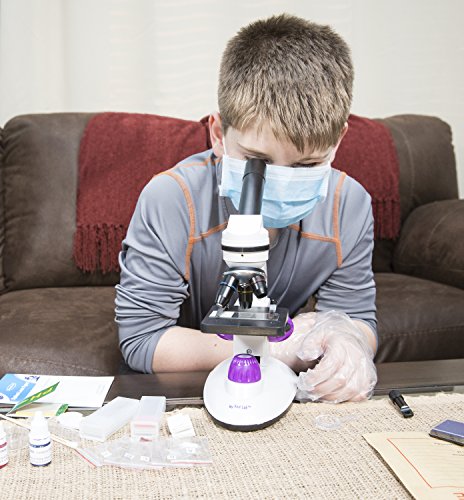 My First Lab Whodunnit? Microscope and Forensic Accessory Kit – Recreate and Solve a Crime Scene, Real Glass Optics with 10X Eyepiece, 4X, 10X, 40X Magnification - Thumbnail 3