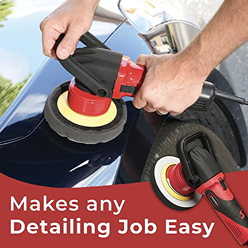 Shurhold 3101 Dual Action Random Orbital Car Boat Buffer Polisher Starter Kit With 16Oz Pro Polish Wax & Sealant, 6.5” Foam Pad, Microfiber Towel, And Carrying Bag , Red #TOP4