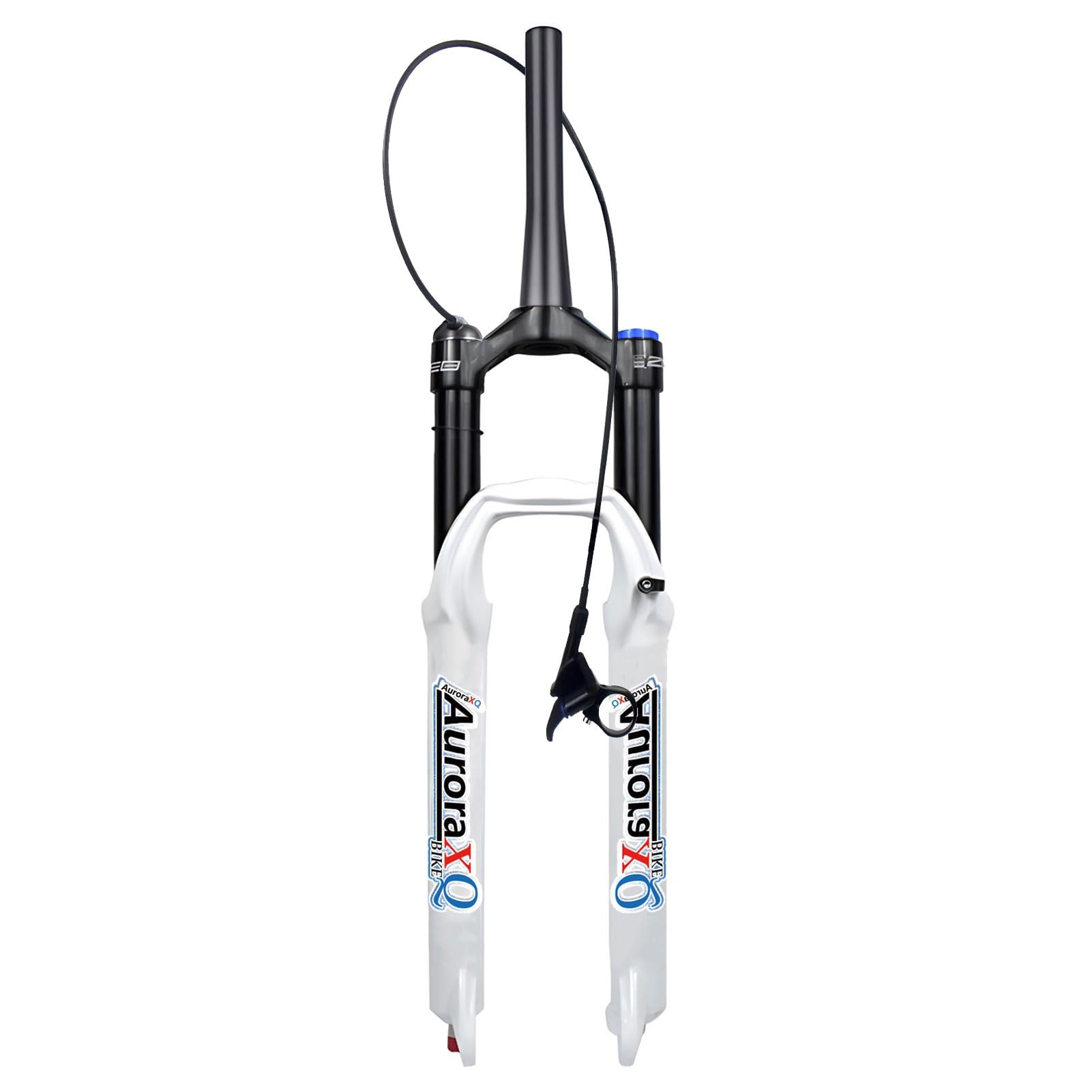 XGSUZNE AuroraXQ Air Suspension Mountain Bike Forks 26/27.5/29" 160mm Travel, Rebound Adjust & Crown Lockout, QR 9mm, Straight 1-1/8" Tapered Steerer, Gas Shock Bike Front Fork for MTB