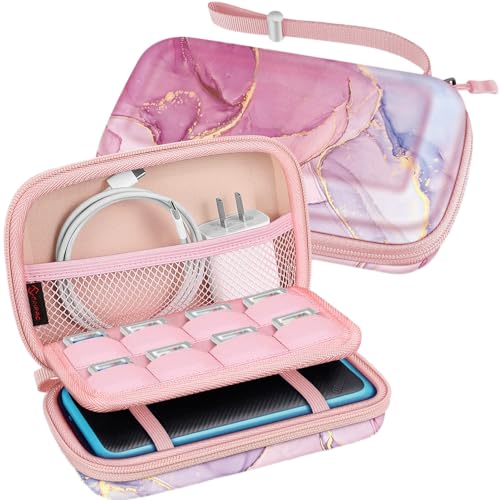 Image of Fintie Carrying Case for Nintendo New 2DS XL LL /New 3DS / 2DS / 3DS XL LL, Protective Hard Shell Portable Travel Cover Pouch with Game Card Slots & Inner Pocket, Dreamy Marble