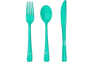Teal Plastic Silverware Set | Teal Party Decorations – Brighten up Your Table!