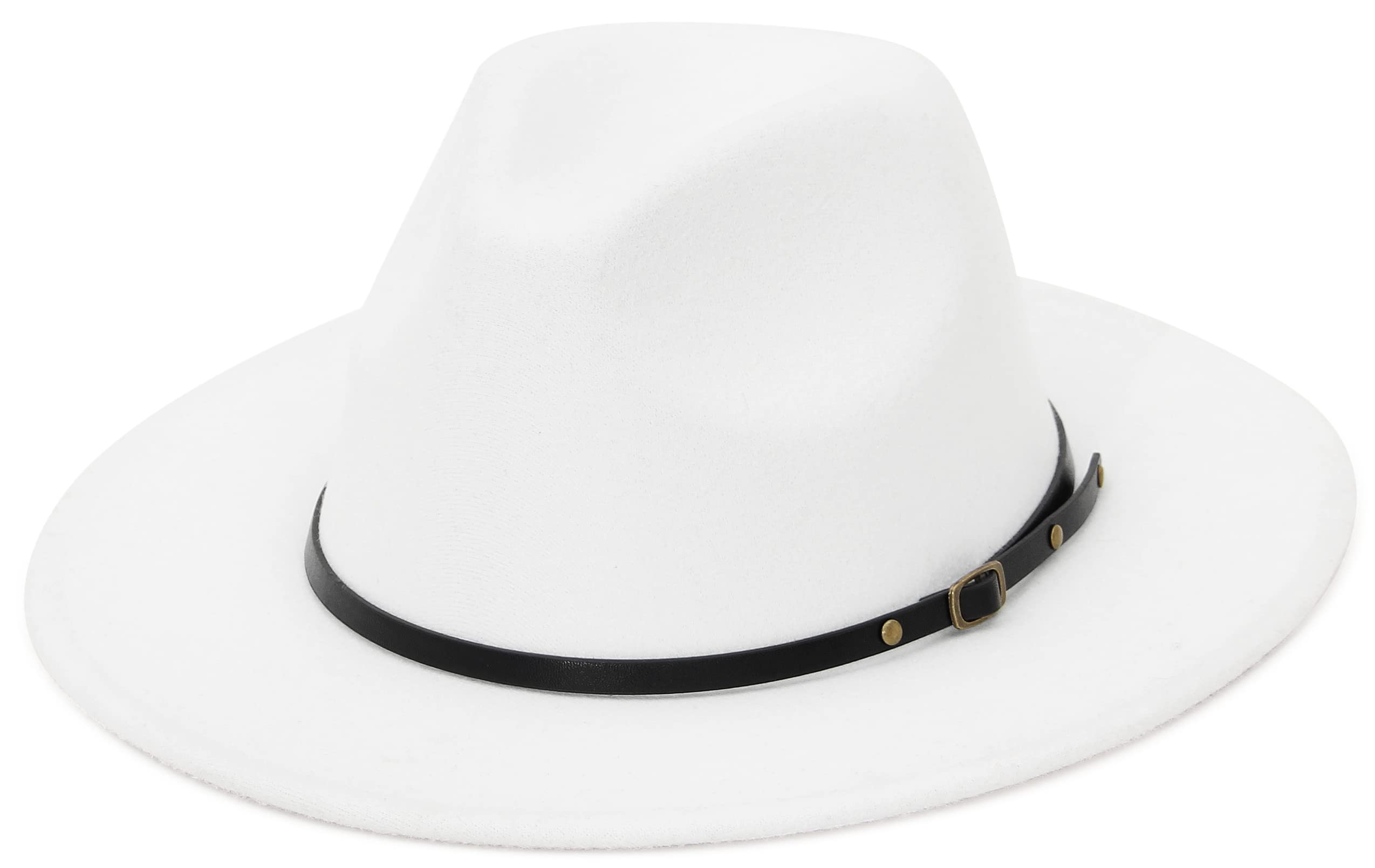 Men's Classic Wide Brim Fedora Hat Felt Panama Fedora Hats Gentleman Jazz Hat for Beach Party Outdoor