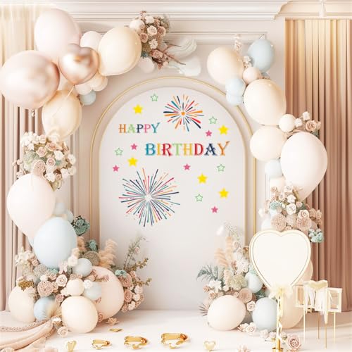 Calcomanía feliz cumpleaños para decoración de pared miniatura 2