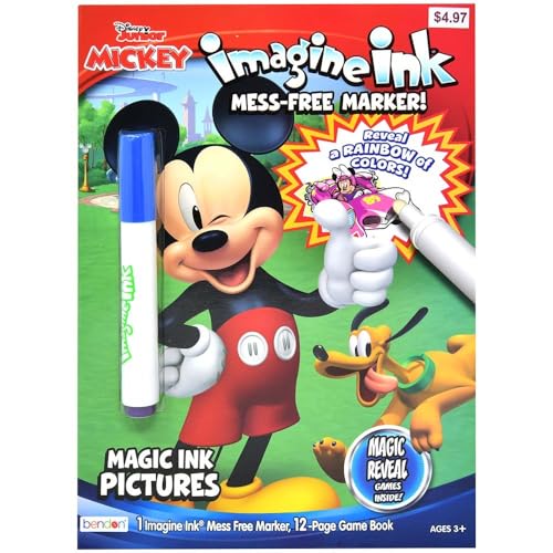 Disney Junior Mickey Imagine Ink Magic Ink Pictures Activity Book