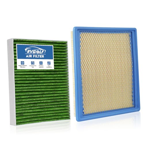 Image of Engine+Cabin Air Filter Fit for 2015-2022 Chevrolet Colorado 3.6L /2.8L /2.5L | 2015-2022 GMC Canyon 3.6L /2.8L /2.5L, ALL NOT for 2.7L, CF11966, CA11959, 99% Filtration Efficiency, Easy Install
