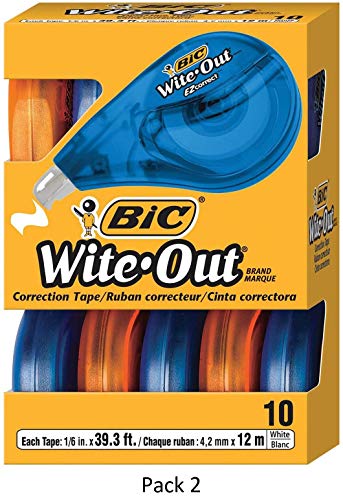 Image of BIC Wite-Out Brand EZ Correct Correction Tape, White, 20-Count