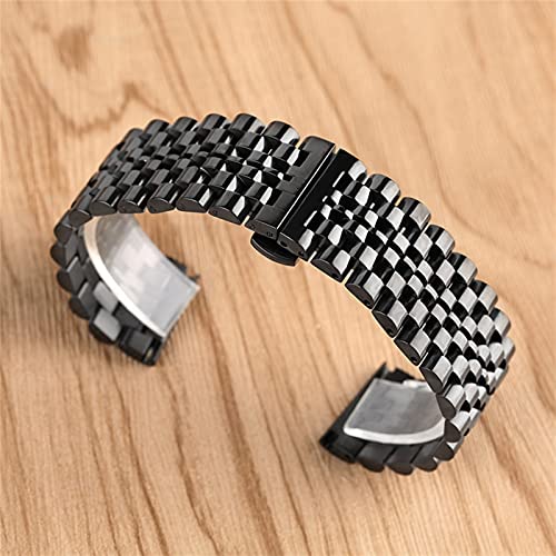 Bracelet de remplacement 22 mm en acier inoxydable à double verrouillage et maillons massifs - 6