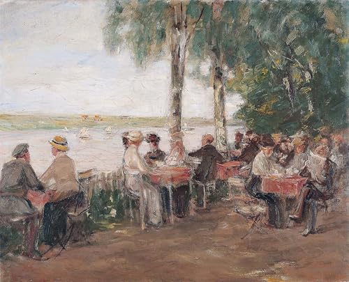 Póster de Max Liebermann: Cuadro decorativo en lienzo Lungomare Gartenlokal 60x90