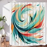 Caractéristiques de production : chaque rideau contient des boutonnières renforcées et des crochets en plastique en forme de 10 C, rideau de douche pour n'importe quelle forme de tringle de douche, installation très facile.