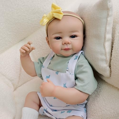 Muñeca bebé reborn silicona realista 46 cm miniatura 1