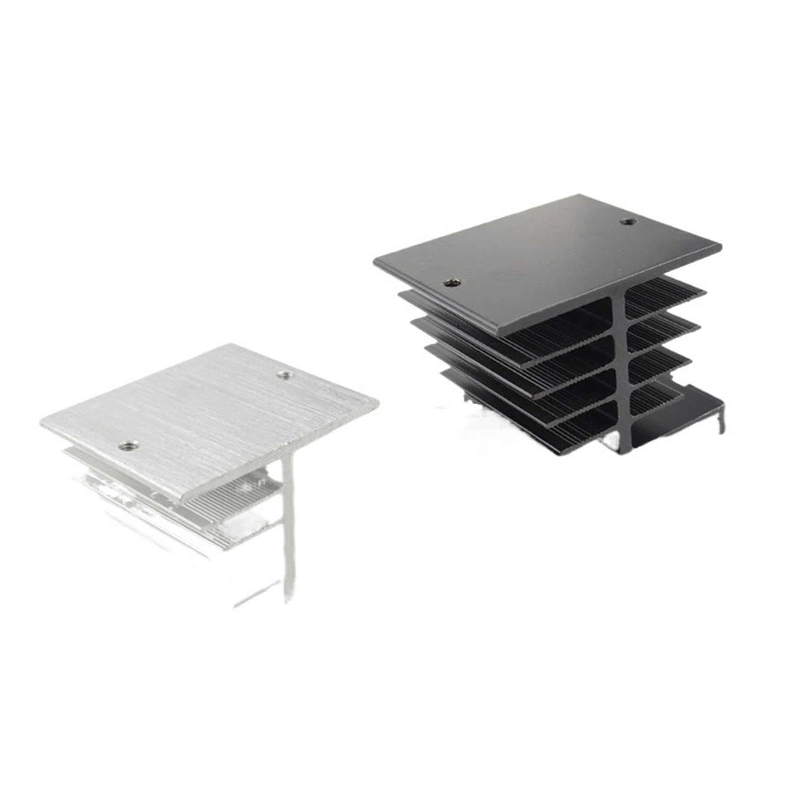 1 Uds disipador de calor for relé de estado sólido SSR monofásico, 80mm x 50mm x 50mm + 2 tornillos de montaje(Black)