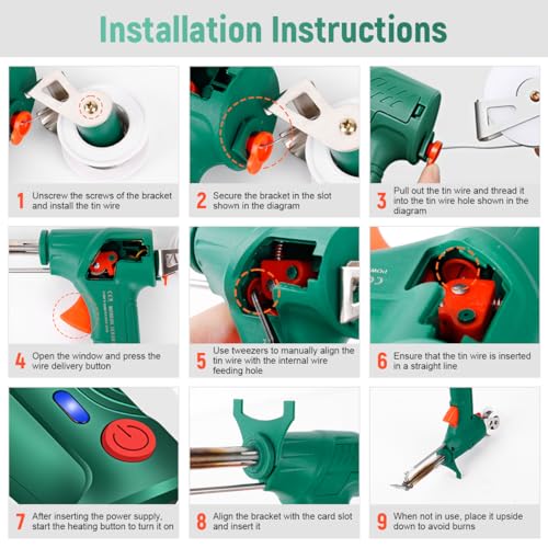 Image of Serplex Soldering Gun 60W Kit Set, Trigger Feed, Tin Holder, Up to 480C