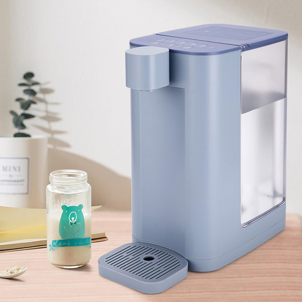 Natychmiastowy dystrybutor gorącej wody, przenośny mini automat do picia, podgrzewany stacjonarny dystrybutor wody oczyszczonej, do użytku w biurze (Blue)