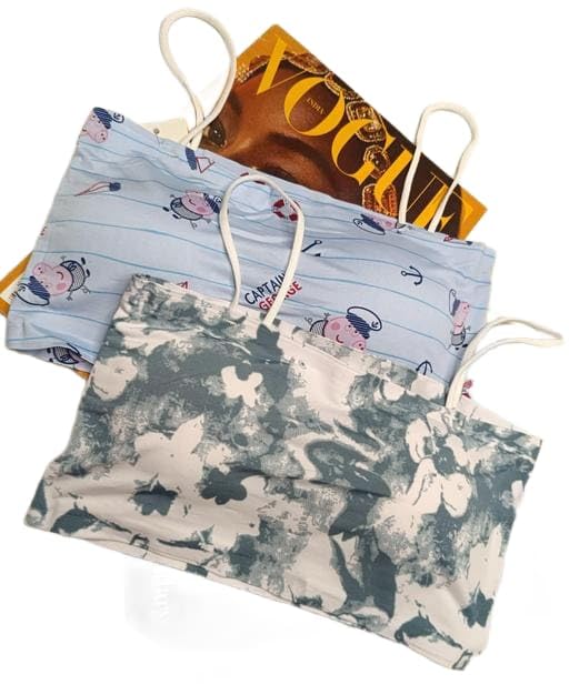 Women's Cotton Sleep Bra (Pack of 2) | Floral and Bunny Print Soft Comfort Bras-A-Women Bra-P4-picture-42