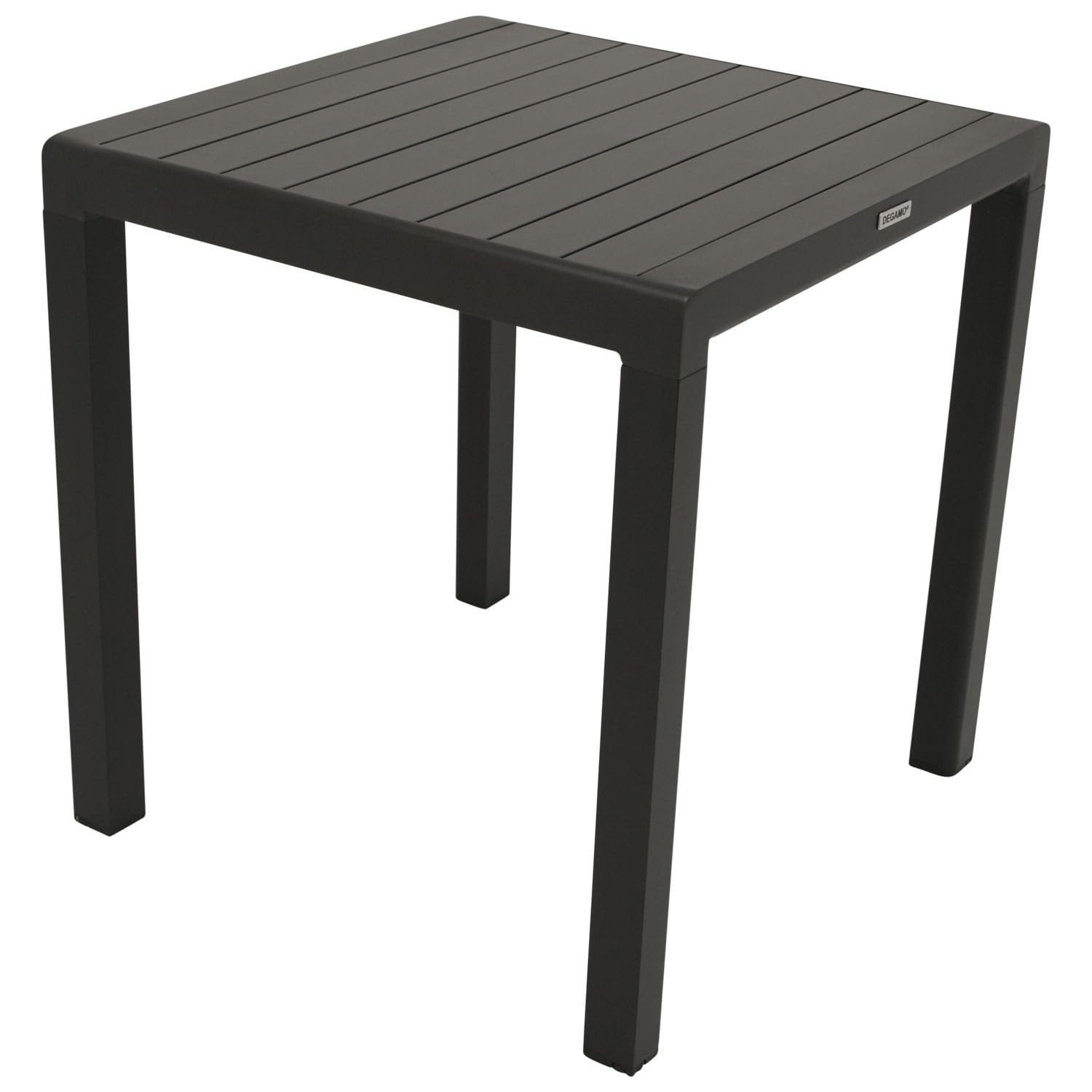 DEGAMO Bistrotisch Paris 70x70cm quadratisch, Alumium anthrazitfarben, wetterfest + rostfrei, Outdoor, Moderne Optik