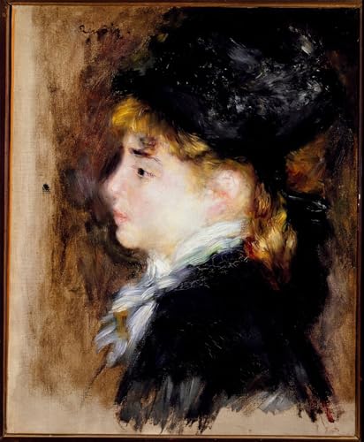 Peinture sur toile Portrait de Margot Renoir decoration murale chambre tableau 60x90
